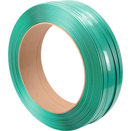 Global Industrial Polyester Strapping, 3/4W x 2400'L x 0.050 Thick, 16 x 6 Core, Green B1346778